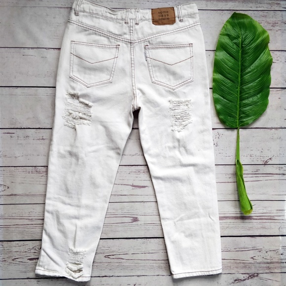 SOMEDAYS LOVIN' White Ripped Boyfriend Jeans XS - Picture 6 of 8